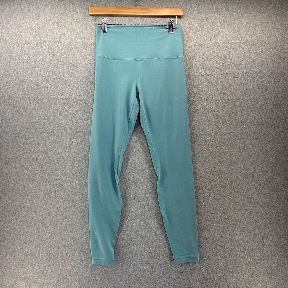 Lululemon Size 8 Tide Water Teal Align 28" Leggings RARE COLOR Blue Women's Prep